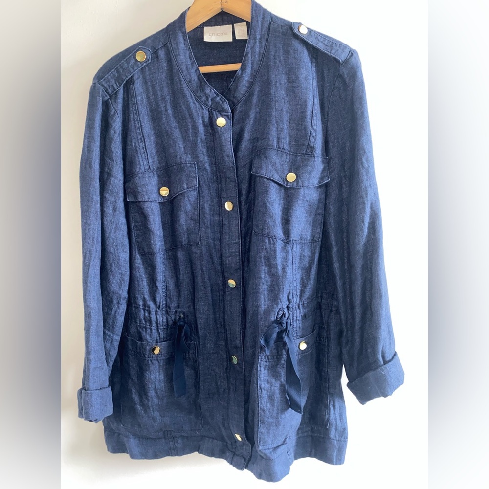 100% linen light weight jacket